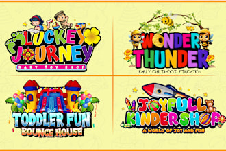 design daycare, childcare, babyshop, school and kids logo