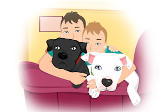 create children and kid characters or illustrations