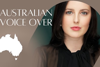provide an australian female voice over