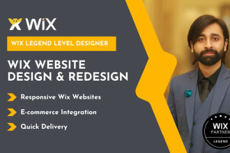 do wix website design or redesign wix website or wix studio website