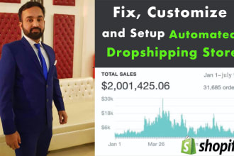 build, design, create shopify store, shopify website, shopify dropshipping