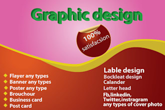 do graphic design  flyer,poster,banner design