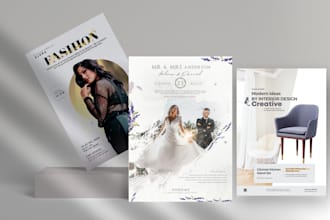 design minimalistic flyers, posters