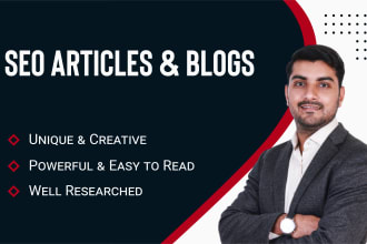 do SEO article writing, blog post writing or content writing