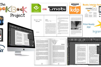 format your book for KDP print, ingram spark, lulu, kindle, interactive ebook