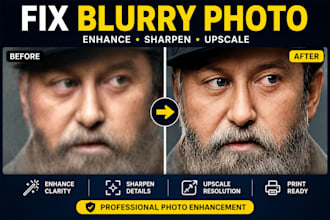 fix blurry photos, enhance image quality and upscale for 300 dpi print
