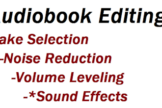 be your audiobook sound editor