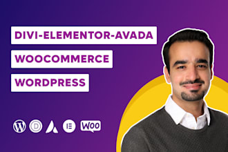 design website in wordpress elementor avada divi woocommerce