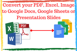 convert your files to google slides, sheets, docs