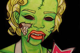 draw any character or person as a zombie