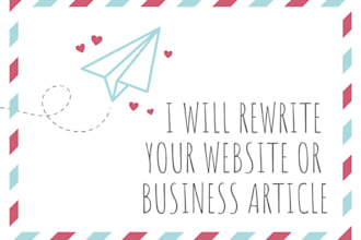 rewrite your website or business article
