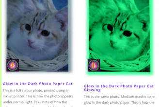 print your message or photo on glow in the dark paper