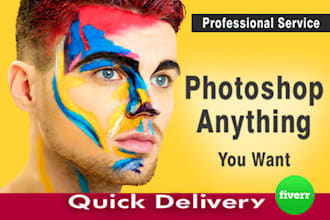 do quick photoshop editing and photo retouching