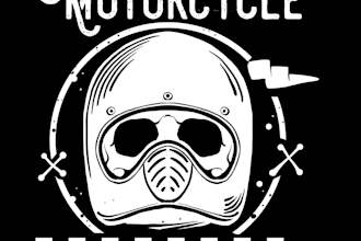 create a ilustration vintage motorcycle design