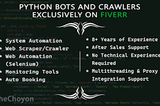 write python bots and crawlers