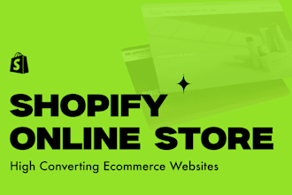 build shopify website design, shopify store design, shopify development