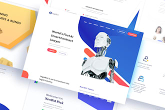 create modern web ui psd template design