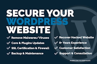 make your wordpress website secured and protect it