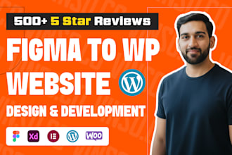 convert figma to wordpress, xd to wordpress, figma to elementor website