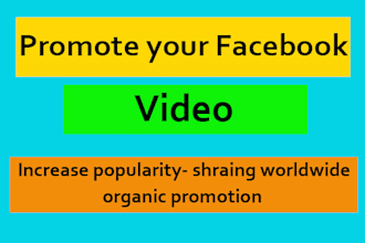 share,promote your facebook video