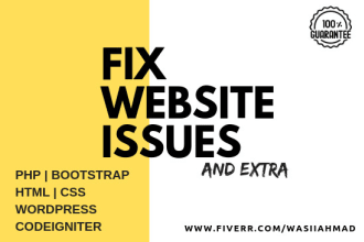 fix your website html css jquery php issues within 24hr