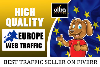 bring unlimited organic targeted europe web traffic