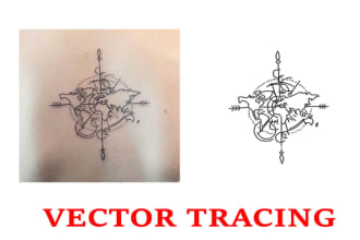 convert redraw logo or image in vector tracing, vectorize
