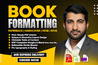 do amazon kindle ebooks and paperback print book formatting
