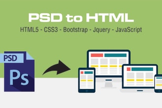 convert PSD to responsive HTML5 bootstrap