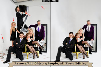 add or remove object, people, do photoshop edit, photo manipulation, restoration