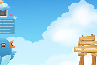 design a background for your twitter account