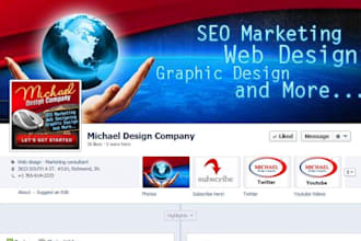 design and Customize Your New Business Page On Facebook And Invite 1,000 of My Friends to Like It