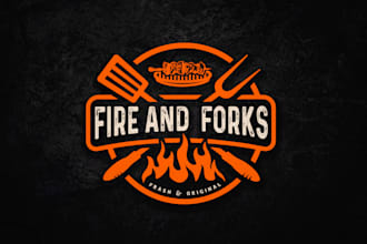 do food, bbq, grill, restaurant logo design