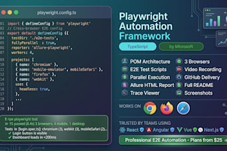 build a playwright typescript e2e automation framework with pom reports