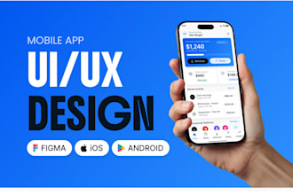 do mobile app ui ux design in figma for ios and android