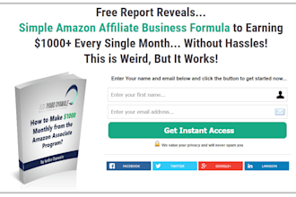 design landing page, squeeze page, facebook landing page