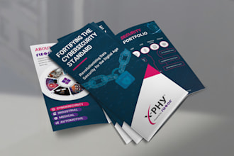 design premium cybersecurity brochures, whitepapers, and decks