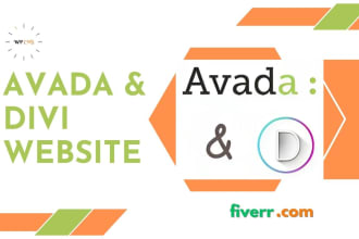 create a complete website in avada or divi theme