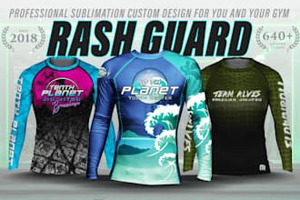 create custom bjj rashguard and MMA apparel design