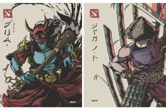 make custom illustration and character concept