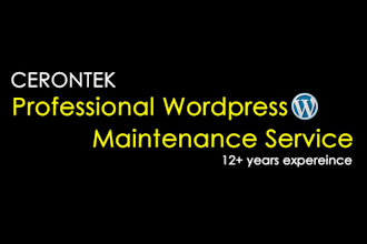 do wordpress maintenance and updates monthly