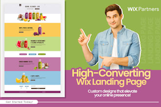 design or redesign high converting wix landing page