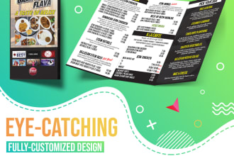 design modern restaurant and food menu for you