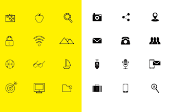 design custom icons for apps, websites, and brands