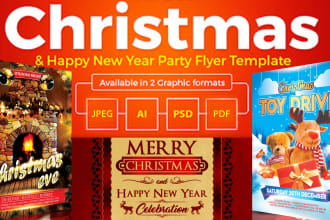 design elegant christmas and church flyers, posters, cover