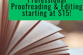 proofread and edit your manuscript or document