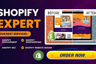 be your shopify expert, build shopify store or dropshipping