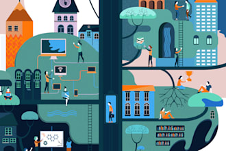 craft a original illustration for web or mobile