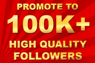 promote anything you want to 100K real twitter followers
