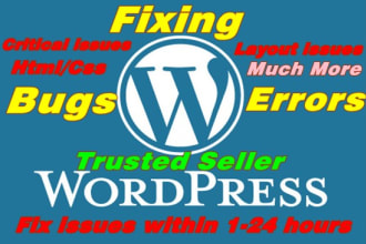fix wordpress errors issues bugs and customize wordpress